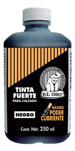 Tinta El Oso Fuerte 250ml, Negro