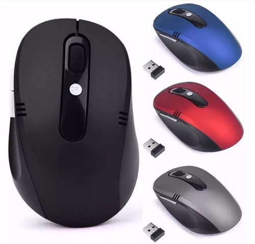 Mouse Sem Fio Wireless 2.4ghz Usb Notebook Pc Alcance 10m Cor Preto