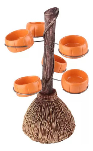 Soporte Para Aperitivos De Halloween Con Forma De Calabaza,