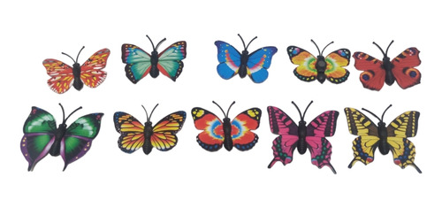 Mariposas Con Imán Mariposa Decorativa 45 Mm Colorida X10 Un