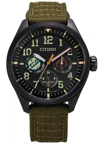 Reloj Citizen 61411 Bu2058-00w Eco-drive Hombre Star Wars Color de la correa Café Color del bisel Cafe Color del fondo Negro