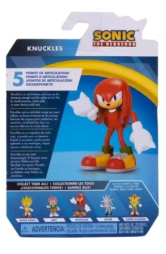 Boneco Knuckles 6 cm Figura Sonic Colecionável Filme - Loja Zuza Brinquedos