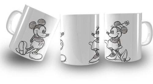 Taza Mimi Y Mickey Mouse Dibujo Disney