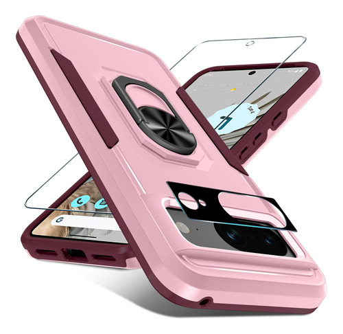 Funda Y Protector Pantalla Para Google Pixel 8 Cute Rosa Uso