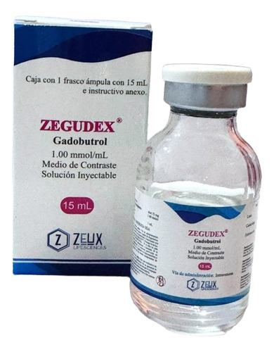 Medio De Contraste Gadobutrol Zegudex 15 Ml (tipo Gadovist)