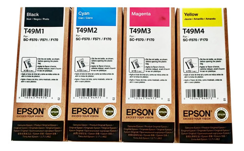 Combo Tinta Epson Subliminar T49 T49m1 T49m2 T49m3 T49m4.