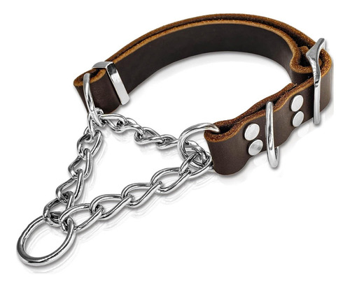 Collar De Cuero Para Perro Martingala, Suave Piel De Vaca A