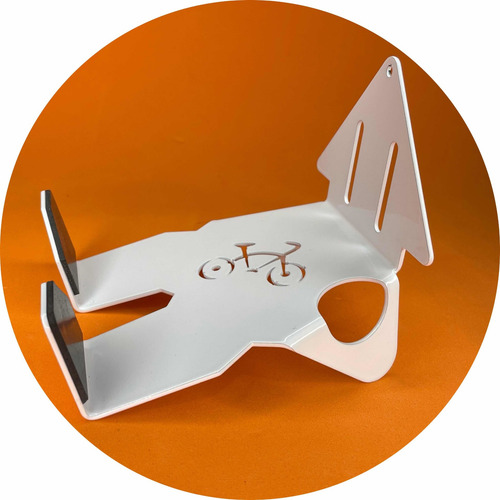 Imagem 2 de 10 de Suporte De Parede P/ Bicicleta Mod: New Decora Bike - Branco