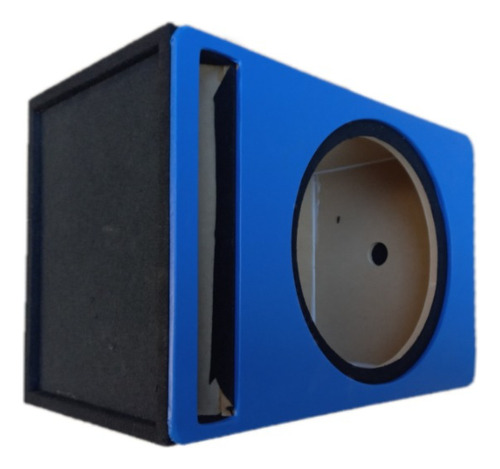 Cajón Para Subwoofer 12  Porteado Con Antifaz Color Azul