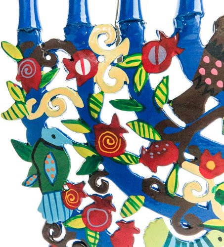 Menorah Yair Emanuel, Estilo ''arbol Con Pajaros'', Metal