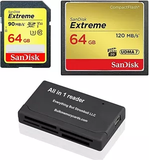 Sandisk - Tarjeta De Memoria Compact Flash Extreme De 64 Gb.