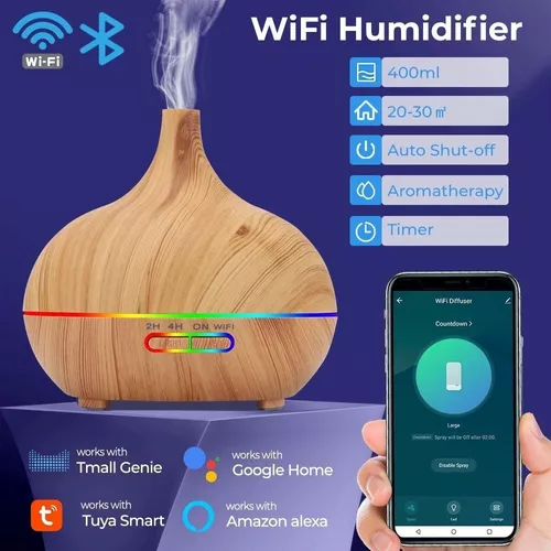 Humidificadores inteligentes WiFi para dormitorio, humidificadores