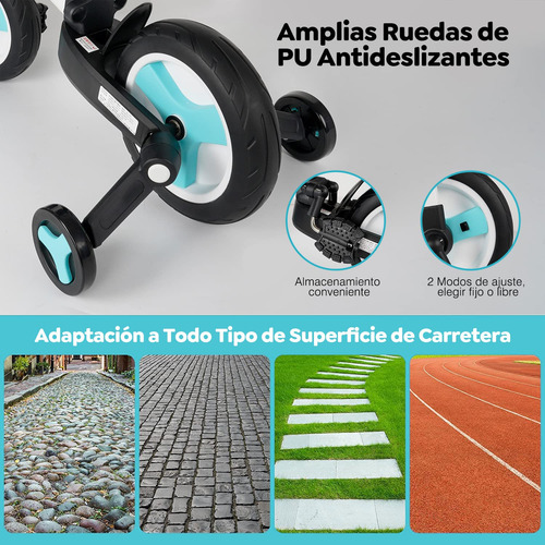 Triciclo Transformable 4 En 1 Asiento Ajustable Para Niños