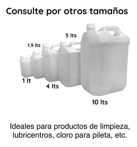 Imagen 8 de 10 de Bidones Plasticos 10 Litros Nuevo Natural Virgen X 40 Un