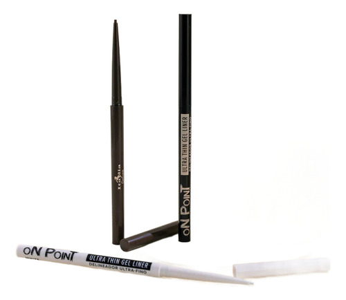 1 Pza Delineador Ultra Thin Gel Liner On Point Italia Acabado Mate Color White-blanco
