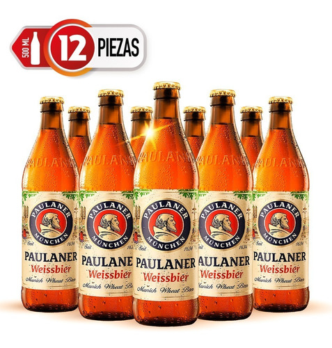 12 Pack Cerveza Paulaner Hefe-weissbier 500ml C/u