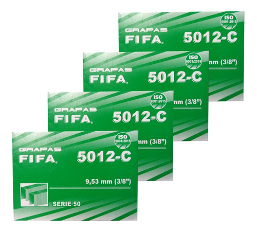 Grapas Fifa 5012-c De 9.53 Mm Serie 50 - 4 Caja De 5,040 C/u