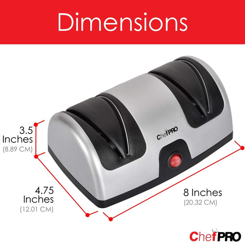 Afilador Eléctrico Chef Pro P/cuchillos, C/sistema De Pulido