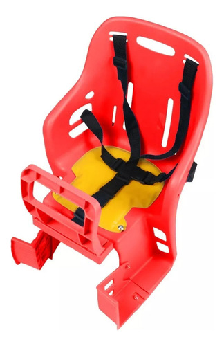 Asiento Trasero Bicicleta Para Bebes Silla Bicicleta Niños Color Rojo