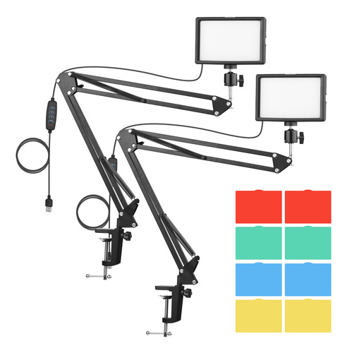 Lámpara De Fotografía* Soporte De Vídeo Metálico Con Luz Led