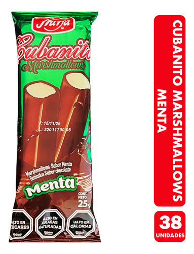 Cubanito Marshmallows Menta De Fruna (contiene 38 Uni)