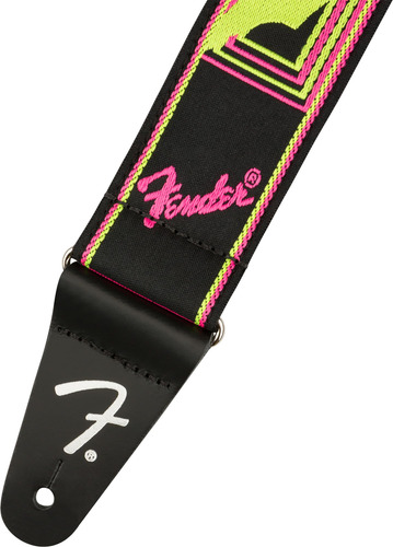 Correa De Guitarra Fender Neon Con Monograma De 5 Cm, Rosa/a