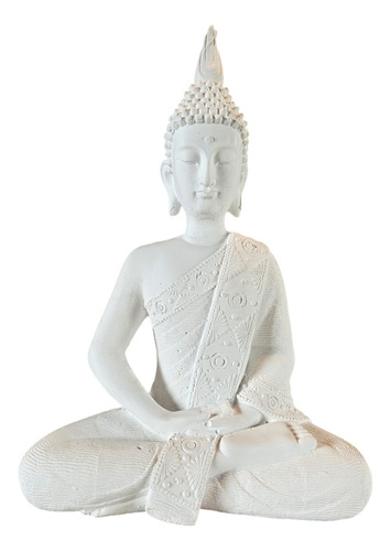 Buda De La Meditación Grande De Yeso Crudo Ideal Para Pintar