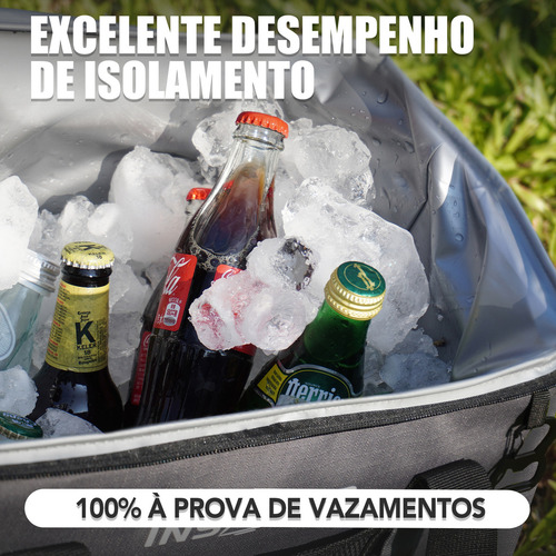 INSMEER Bolsa Térmica 70 Latas Tampa Dura Dobrável com 2 Porta-Copos, Impermeável e Portátil Cooler para Praia e Acampamento