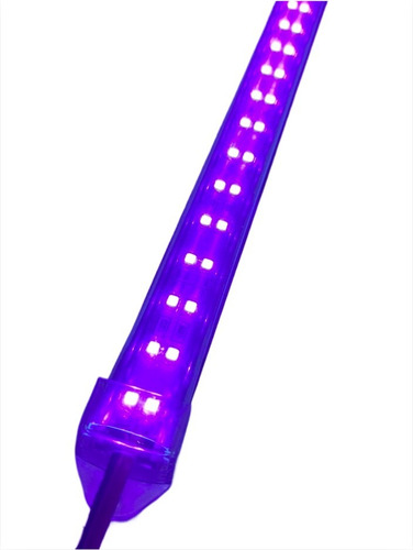 Lâmpada Led Uv 400nm 2835 12v 12w 50cm Calha Capa Transpar