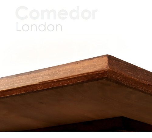 Mesa De Comedor Paris Para 6 Personas Estilo Escandinavo Color de la tapa Café tabaco Color de las patas Chocolate