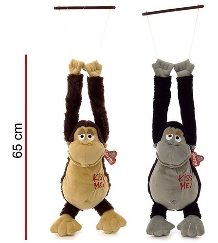 Imagen 3 de 3 de Peluche Animal Interactivo Mono Silbador Con Sonido 35 Cm.