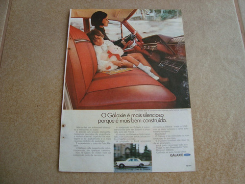 Propaganda Antiga Ford Galaxie 500 Ltd Landau 1968 292 V8 1