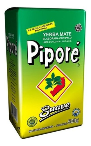 Yerba Mate Con Palo Suave Pipore 500 Gramos