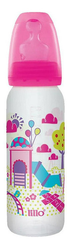 Mamadeira Rosa Divertida Bico Silicone 240ml Tam.2 - Lillo