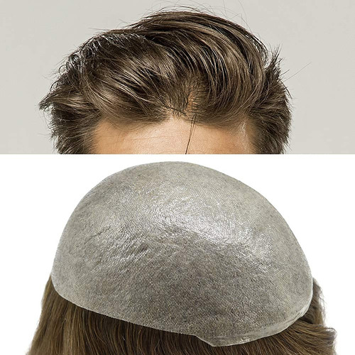 Transparente Ultra Delgada Piel Toupee Para Hombres Invisibl