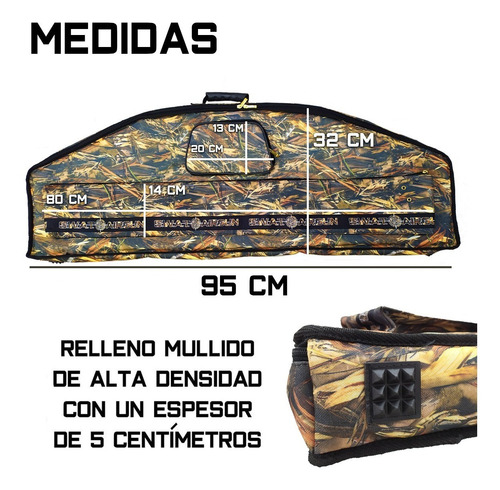 Funda Arco Compuesto Wild Reforzada 95 Cm Bolsillo Bandolera