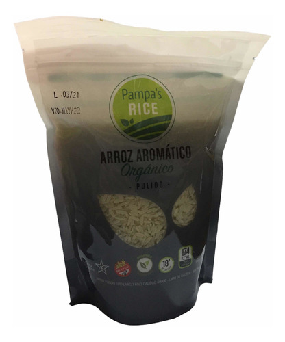 Arroz Arómatico Orgánico X 500 G - S/tacc - Pampas Rice X 3