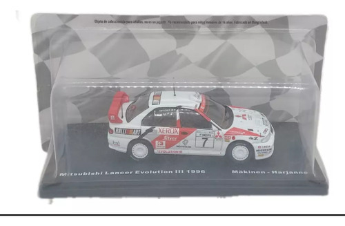 Colección Wrc Nro 38 Mitsubishi Lancer Evolution Iii Mäkinen Blanco Y Rojo