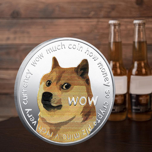 Perro Monedas Conmemorativas Dogecoin Recuerdo De Plata