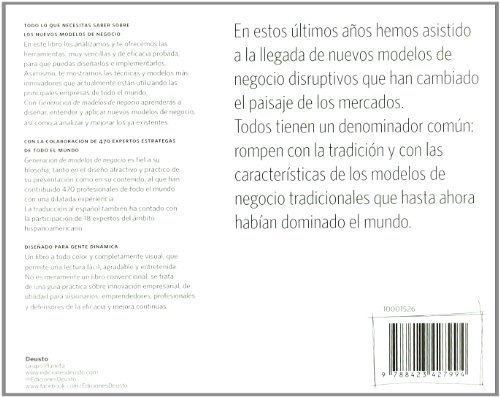 Generacion De Modelos De Negocio - Osterwalder,..., De Osterwalder, Alexan. Editorial Deusto En Inglés
