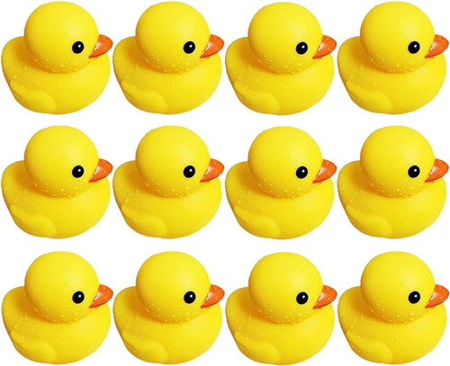 Patos De Goma Para Baño Amarillos Pitan Y Flotan 12 Pack