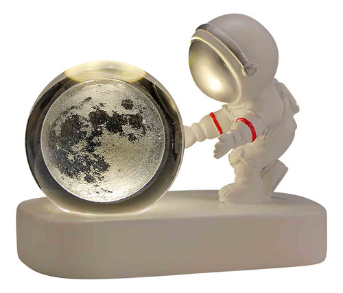 Luz Nocturna Galaxy Astronaut Crystal Ball Con Alimentación