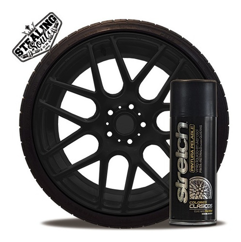 Imagen 1 de 9 de Stretch | Negro Satinado X1 | Pintura Removible / Pelable