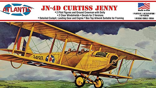 Atlantis Jn-4d Curtiss Jenny 1/48 Kit De Modelo De Plástico