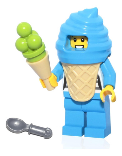 Minifigura De Lego City Town Boy Con Traje De Helado Azul