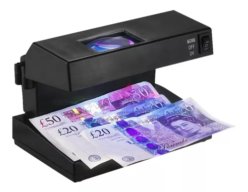 Linterna de luz ultravioleta: para detectar billetes falsos