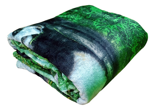 Manta Flannel Plush Estampados Suaves Calentitas 2 Plazas Pandas Liso