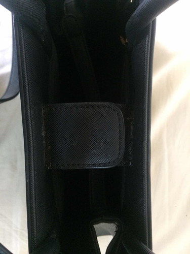Imagen 8 de 10 de Bolsa Negra Mango Tote 28x35x13 Cm Excelente Estado Usada