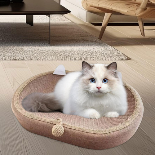 Rascador Para Gatos, Cama De Sisal, Juguete 56cmx37cmx7cm