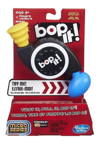 Imagen 1 de 6 de Bop It Microserie B0639 Hasbro Estirar Estrujar Golpear Edu